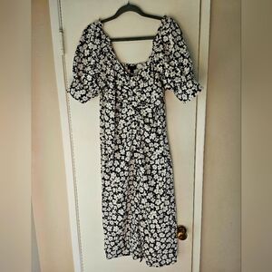 Who what where Floral b & w dress